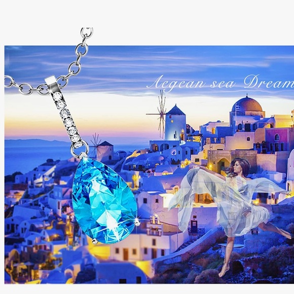 Alaxy pendant necklace made with Swarovski crystal - Picture 5 of 7